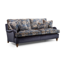 Hampshire Blue Velvet Upholstered 3 Seat Sofa