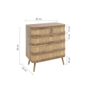 Noah Contemporary 5 Drawer Chest