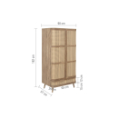 Noah 2 Door Rattan wardrobe