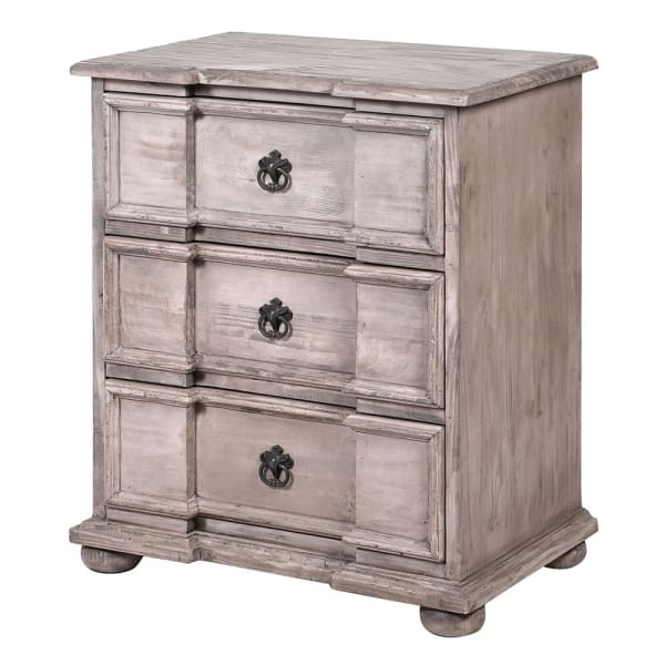 Clifton White Sleigh French 2 Drawer Nightstand - Crown French Furniture