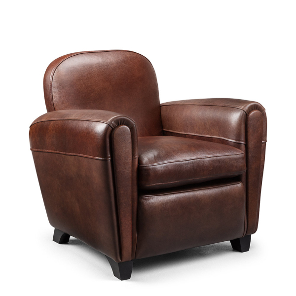 Dark Brown Leather Armchair