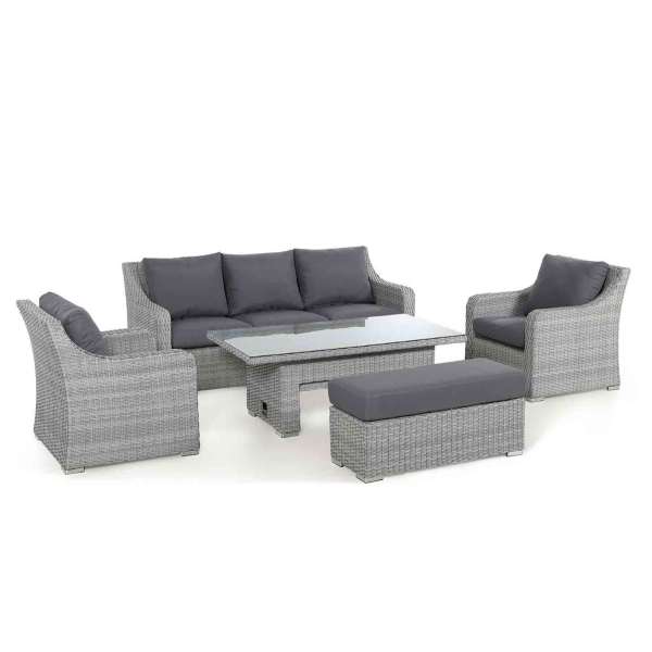 Maze Rattan Ascot Grey 3 Seat Sofa Set